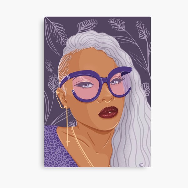"Purple Portrait " Canvas Print for Sale by Stephjojo Redbubble