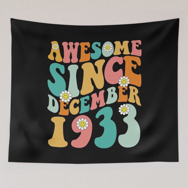 Item preview, Awesome Since December 1933 | Made In 1933 | Retro Groovy Birthday designed and sold by Christina-grich.