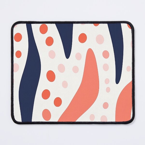 Item preview, Peach, navy, and pink abstract pattern designed and sold by exitbird.