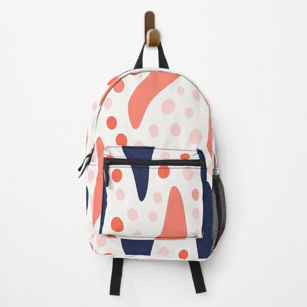 Item preview, Peach, navy, and pink abstract pattern designed and sold by exitbird.