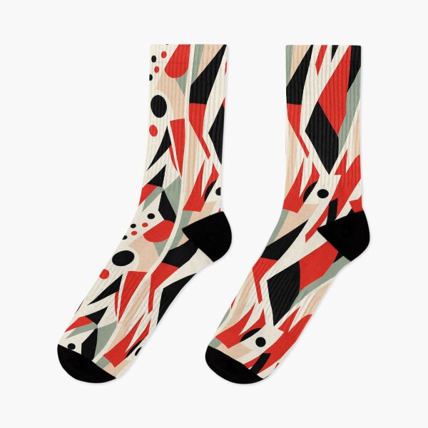 Item preview, Abstract Harmony Red, Black, and White Geometry designed and sold by 89BLACK.