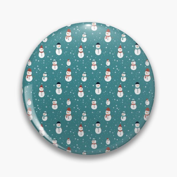 Item preview, Teal and White Cute Snowman, Composite Overlay Pattern #4 designed and sold by ARTficiallyAnon.