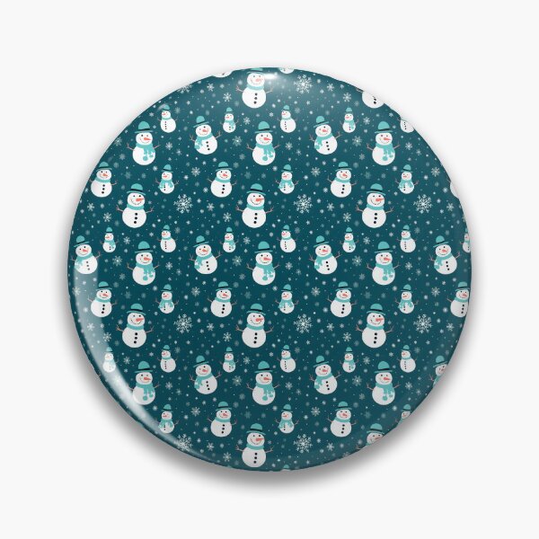 Item preview, Teal and White Cute Snowman, Composite Overlay Pattern #6 designed and sold by ARTficiallyAnon.