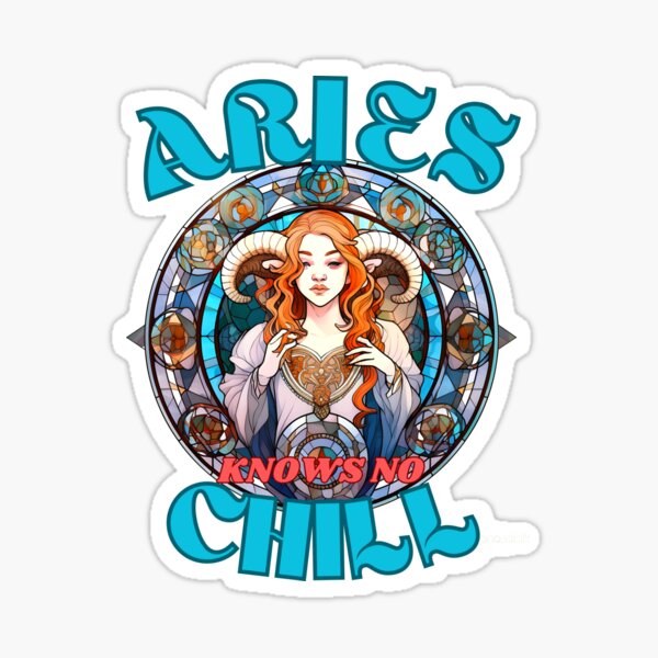 Item preview, Aries Knows No Chill. aries season designed and sold by ZodiacWonders.
