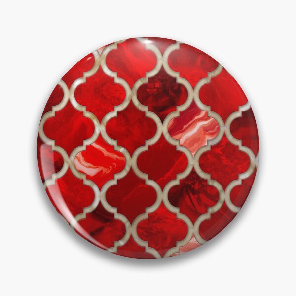 Item preview, Quatrefoil pattern Red Marble designed and sold by k9printart.