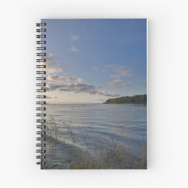Item preview,  autumn landscape, panorama of the lake, yellow dry reeds in the foreground designed and sold by mrivserg.