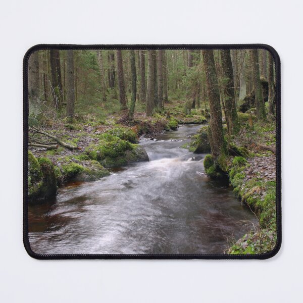 Item preview, winding river flows among large green boulders designed and sold by mrivserg.