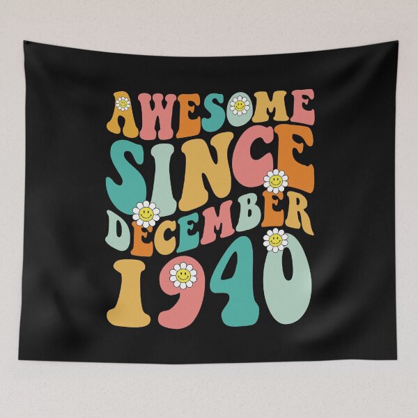Item preview, Awesome Since December 1940 | Made In 1940 | Retro Groovy Birthday designed and sold by Christina-grich.