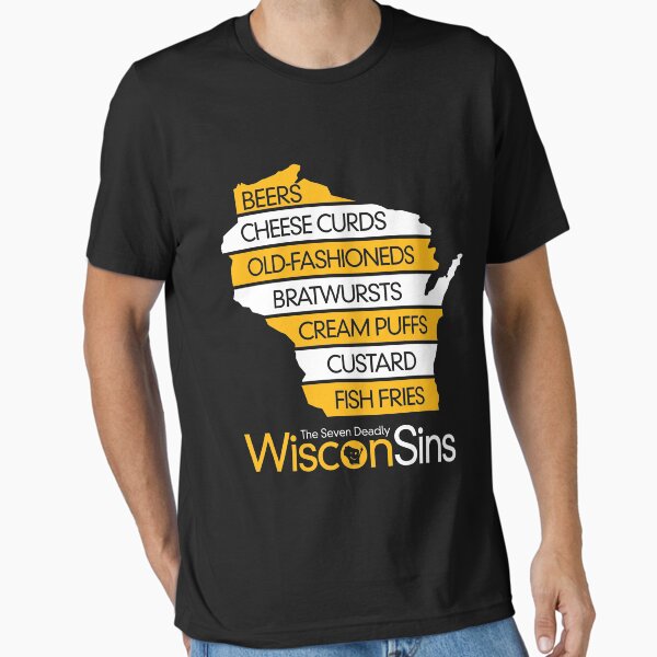 Item preview, The Seven Deadly WisconSins on Black designed and sold by gstrehlow2011.
