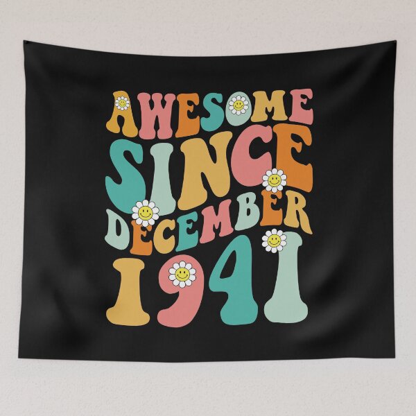Item preview, Awesome Since December 1941 | Made In 1941 | Retro Groovy Birthday designed and sold by Christina-grich.