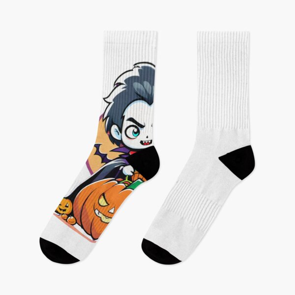 Item preview,  Cute dracula holding pumpkin basket with candy designed and sold by Nin AZ.