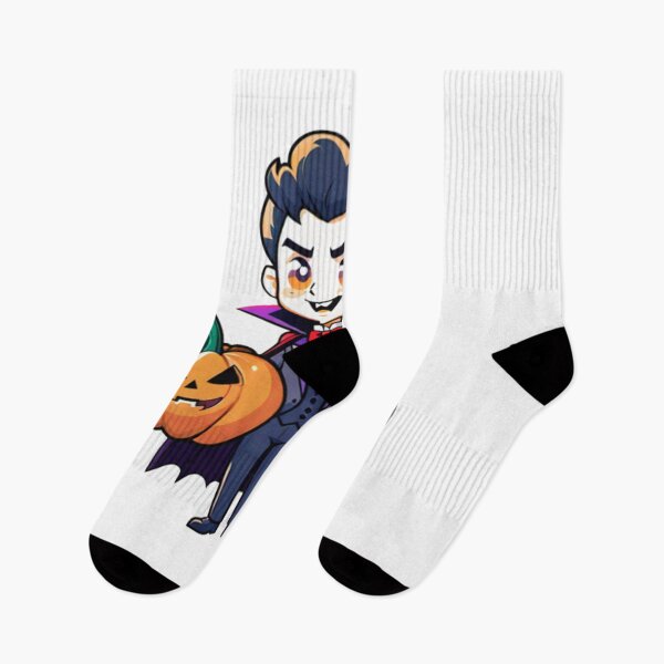 Item preview, Cute dracula holding pumpkin basket with candy designed and sold by Nin AZ.