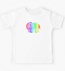 Rainbow Elephant Doodle Kids Tee