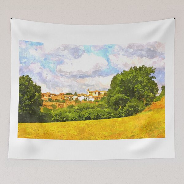 Item preview, View Of The Village From A Field Of Wheat designed and sold by Giuseppe Cocco.