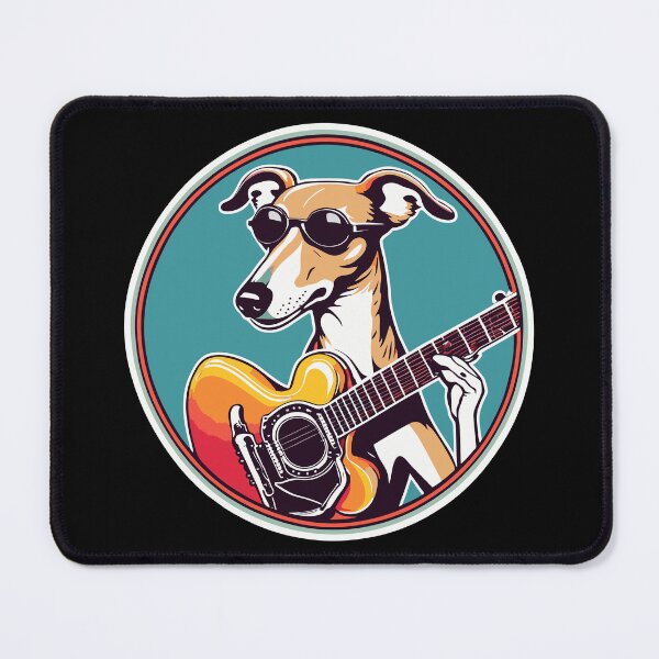 Item preview, Whippet in Sunglasses Playing Guitar designed and sold by Ameiva-Apparel.