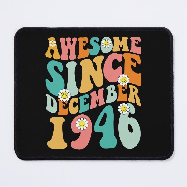 Item preview, Awesome Since December 1946 | Made In 1946 | Retro Groovy Birthday designed and sold by Christina-grich.