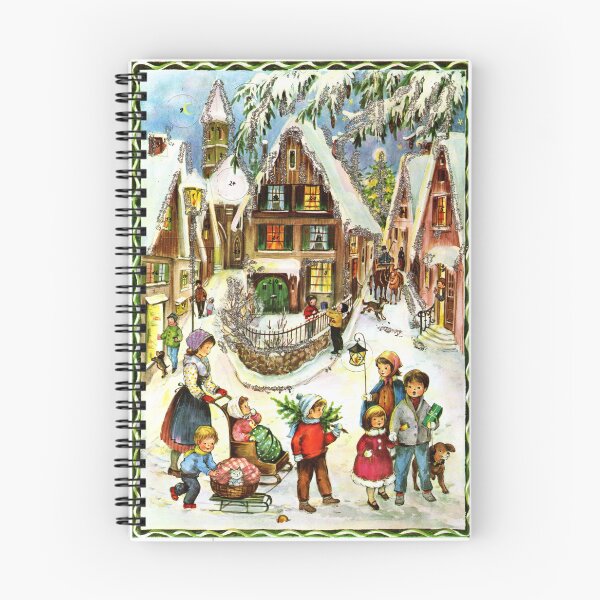 Item preview, Vintage retro advent calendar Christmas greeting card designed and sold by LaundrySalt.