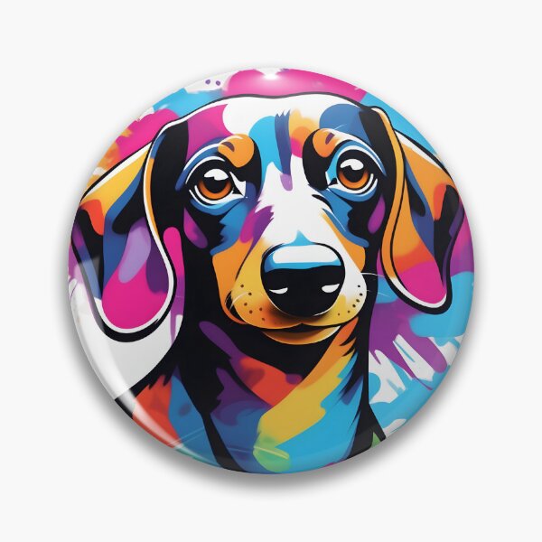 Item preview, Colorful Graffiti Styled Dachshund designed and sold by BrushAndBow.