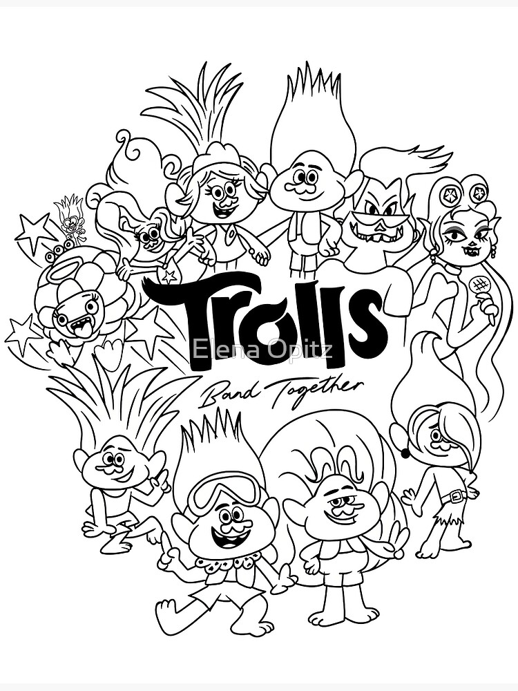 Big Bridget coloring page Trolls