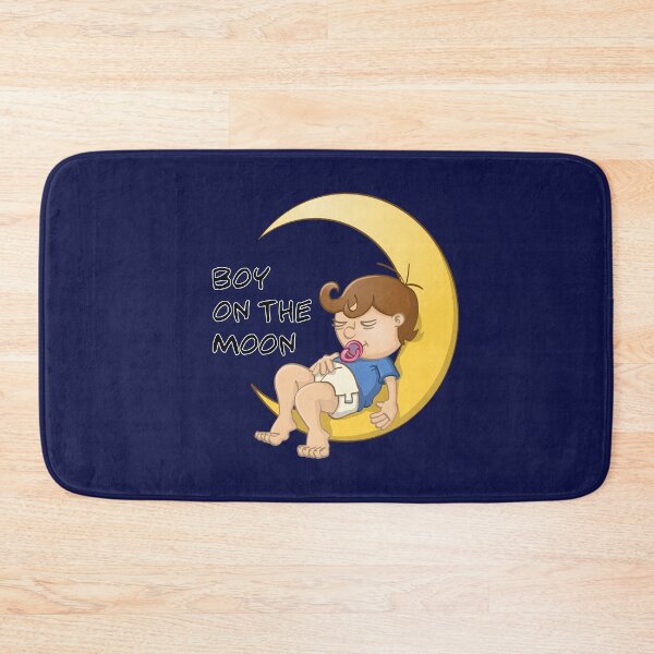 Item preview, illustration of A sleeping baby boy on the moon designed and sold by Stef Ringoot, cartoons and illustrations.
