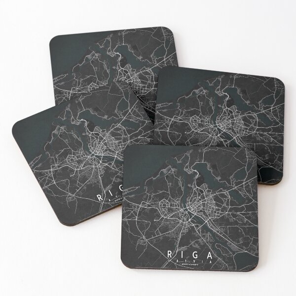 Item preview, Riga City Map of Latvia - Dark designed and sold by deMAP.