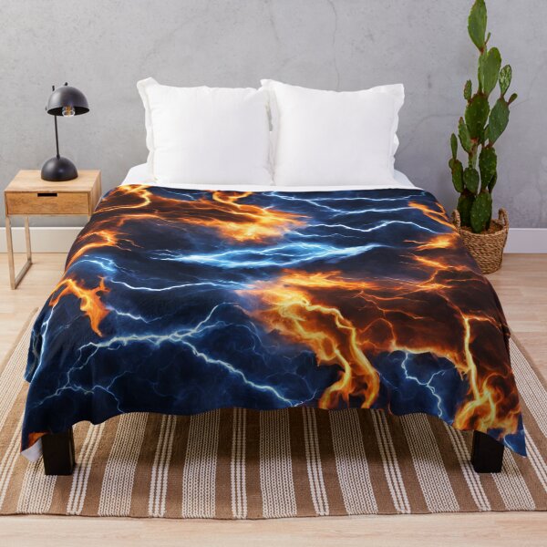 Item preview, Blue And Gold Lightning Splash designed and sold by Mark Cannon.