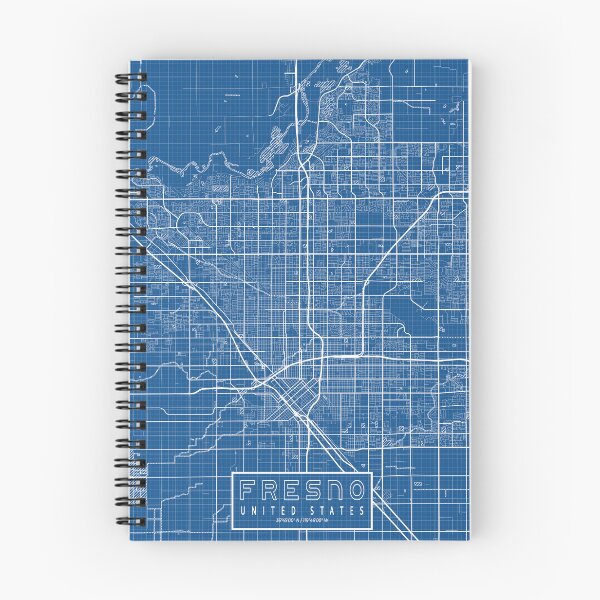 Item preview, Fresno City Map of California, USA - Blueprint designed and sold by deMAP.