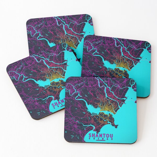 Item preview, Shantou City Map of Guangdong, China - Neon designed and sold by deMAP.