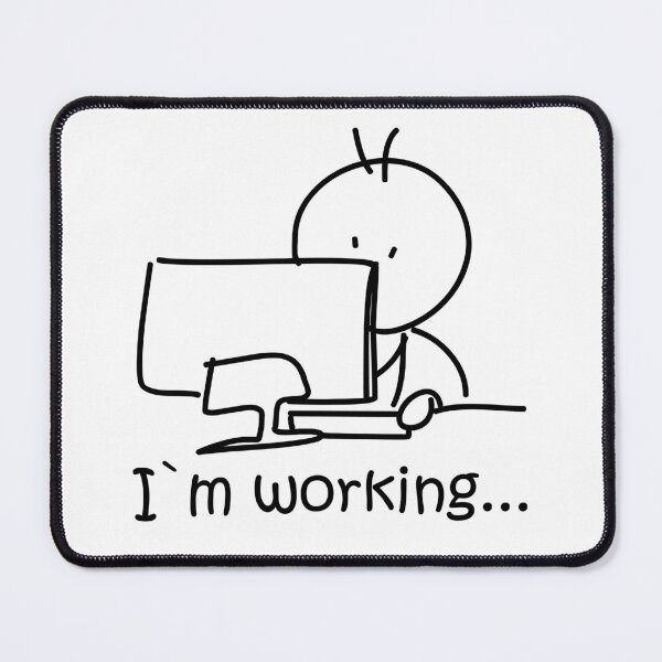 Item preview, I`m working doodle illustration designed and sold by InstaCreatives.