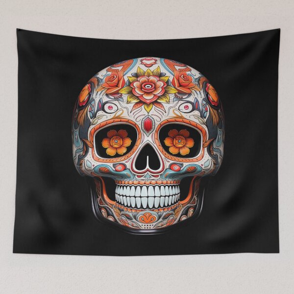 Artikelvorschau, Dia de Los Muertos Helmet entworfen und verkauft von StudioRedKoala.