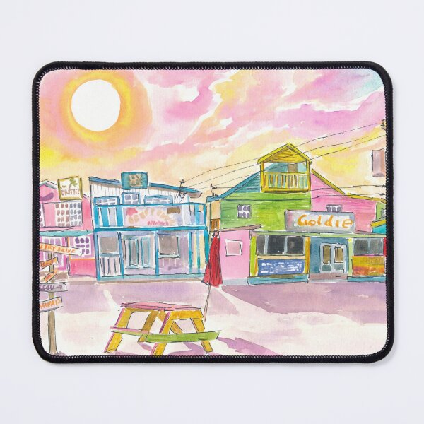 Item preview, Fish Fry Houses at Sunset on Arawak Cay Nassau Bahamas designed and sold by artshop77.