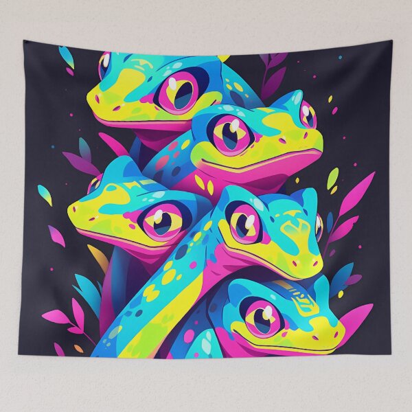 Item preview, “Abstract Iguanas in Fusion of Colors” designed and sold by Art-Vortex-fr.