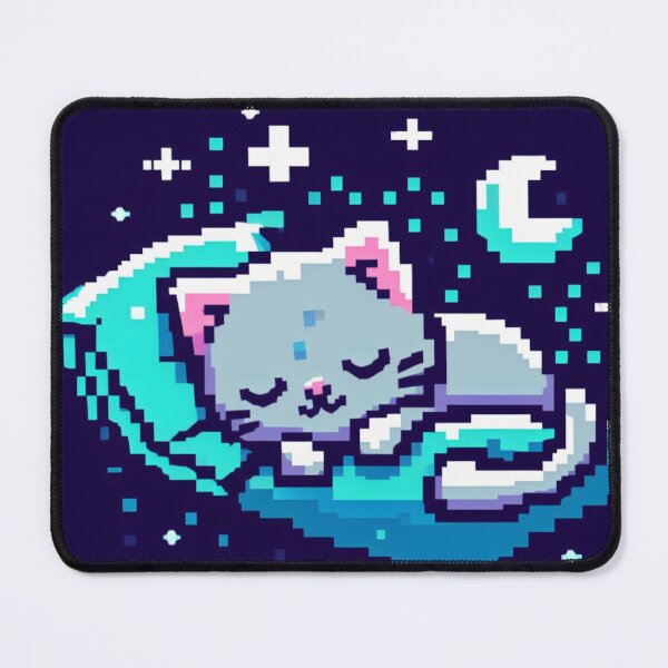 Item preview, Midnight Cat Snoozing designed and sold by FoxOfPixels.