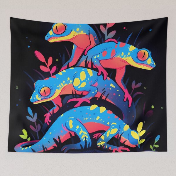 Item preview, “Abstract Iguanas in Fusion of Colors” designed and sold by Art-Vortex-fr.