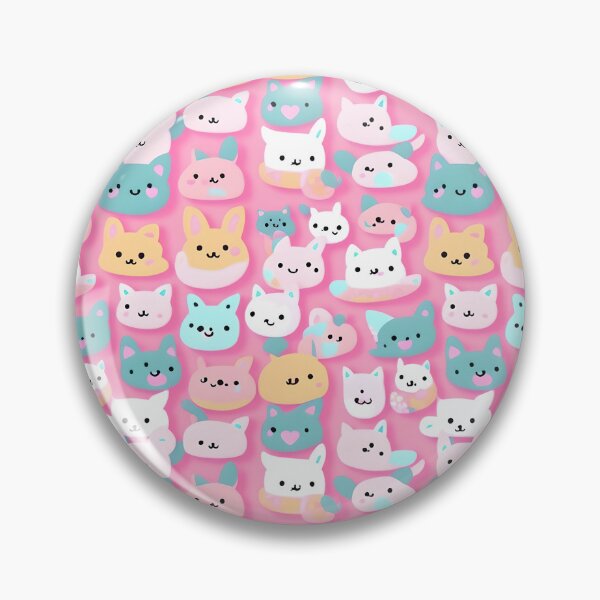 Item preview, Adorable kawaii animal faces pattern in pastel shades  designed and sold by 29Bumblebee.