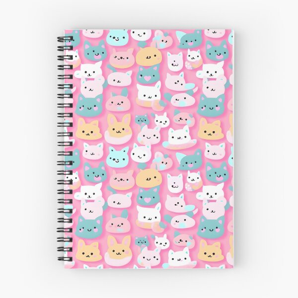Item preview, Adorable kawaii animal faces pattern in pastel shades  designed and sold by 29Bumblebee.
