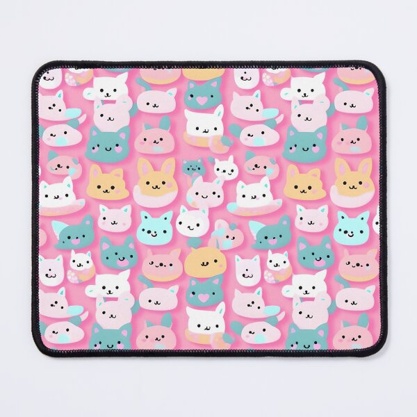 Item preview, Adorable kawaii animal faces pattern in pastel shades  designed and sold by 29Bumblebee.
