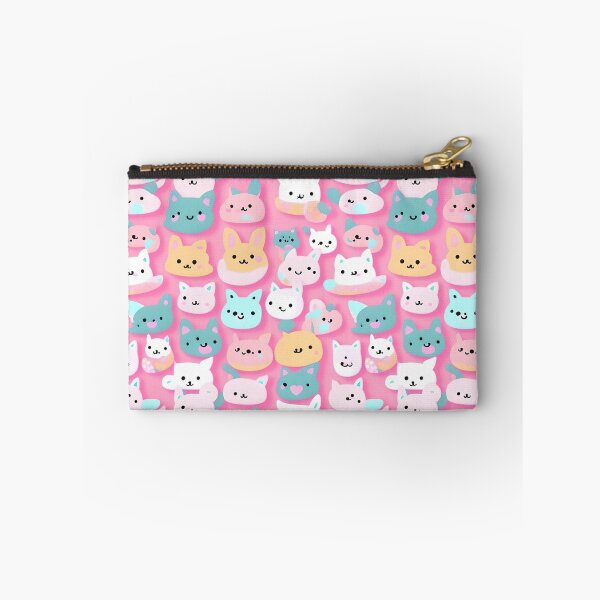 Item preview, Adorable kawaii animal faces pattern in pastel shades  designed and sold by 29Bumblebee.