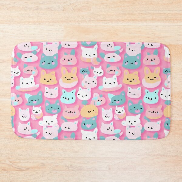 Item preview, Adorable kawaii animal faces pattern in pastel shades  designed and sold by 29Bumblebee.