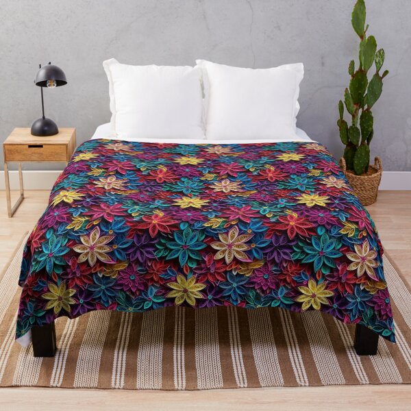 Item preview, Retro design that is reminiscent of floral pop art motifs made of fabric, wool and felt designed and sold by Pflugart.