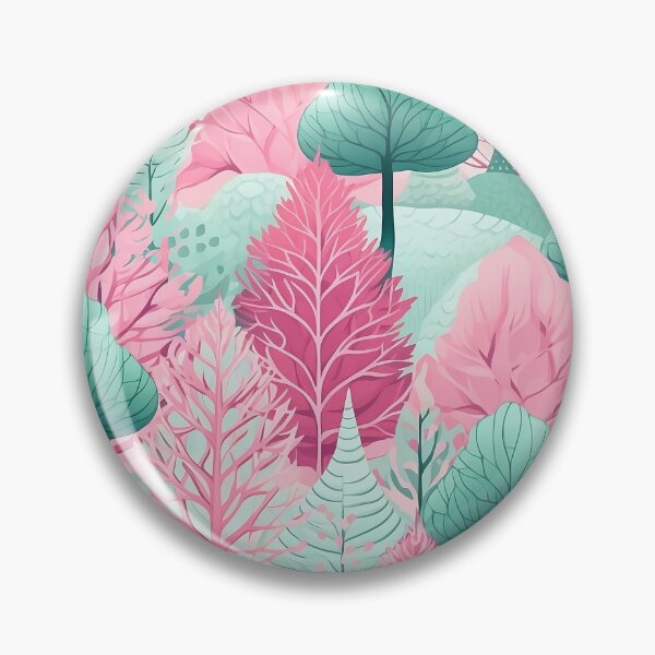 Item preview, Forest mint and pink digital paper designed and sold by Nikkicreation.