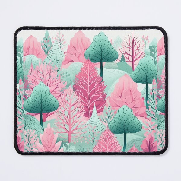Item preview, Forest mint and pink digital paper designed and sold by Nikkicreation.
