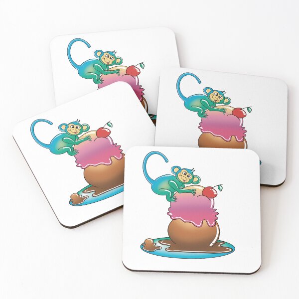 Item preview, Little Cheeky Monkey with icecream! designed and sold by Squiggly-Group.