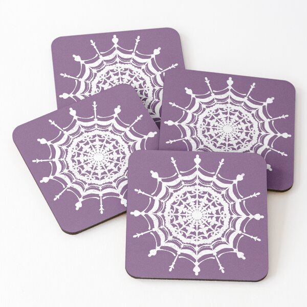 Item preview, Victorian Lace Spider Web Mandala - Plum + Snow designed and sold by Irene Estelle.