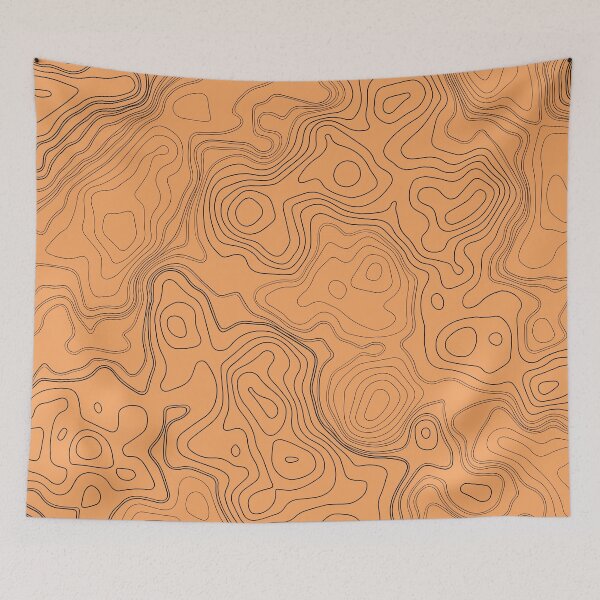 Item preview, Sandy Brown Topography Abstract Pattern. designed and sold by ARichArts.