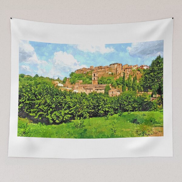 Item preview, View Of The Village Of Gallese With A Church designed and sold by Giuseppe Cocco.