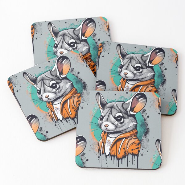 Item preview, Mouse Orange And Green Watercolor designed and sold by FenwickDesign99.