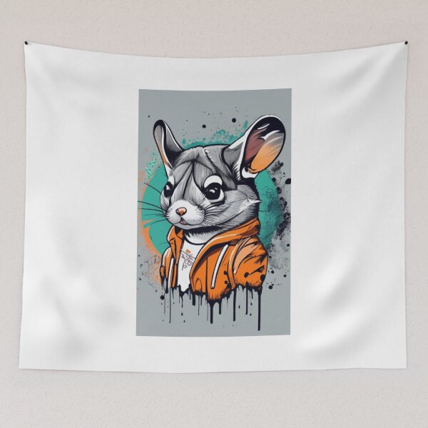 Item preview, Mouse Orange And Green Watercolor designed and sold by FenwickDesign99.