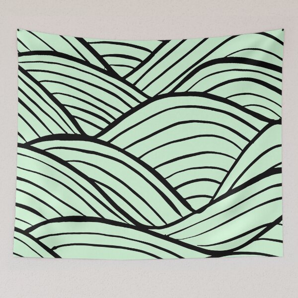 Item preview, Snowy Mint Abstract Brush Pattern. designed and sold by ARichArts.
