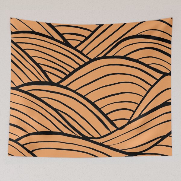 Item preview, Sandy Brown Abstract Brush Pattern. designed and sold by ARichArts.